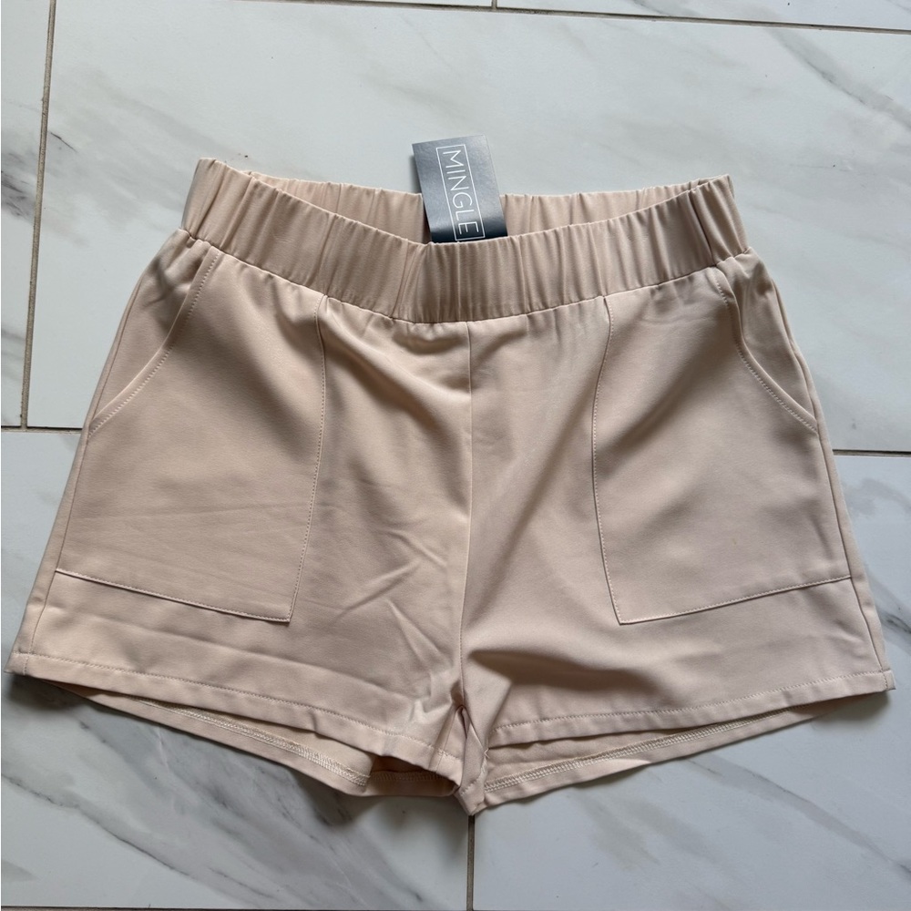 High Waist Women's Cream Shorts